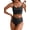 Black, variant on ANRABESS Womens Bikini Set High Waisted Ribbed 2 Piece Swimsuit Scoop Neck Tummy Control Bathing Suit Brown Large