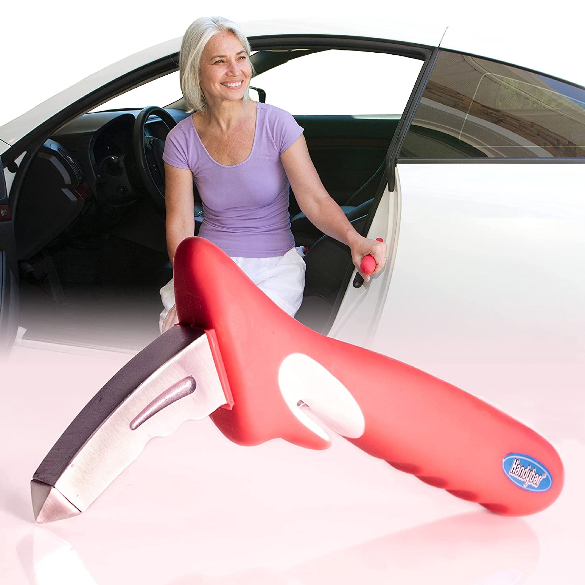 Stander Handy Bar, Automotive Standing Aid with Seatbelt Cutter and Window Breaker