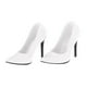 thumbnail image 4 of Zapatos de tacón alto con punta puntiaguda, estilo clásico femenino, a escala 1/6 Blanco3, 4 of 9