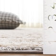 thumbnail image 4 of SAFAVIEH Seattle Maynerd Striped Shag Area Rug, Grey/Beige, 5'3" x 7'6", 4 of 10