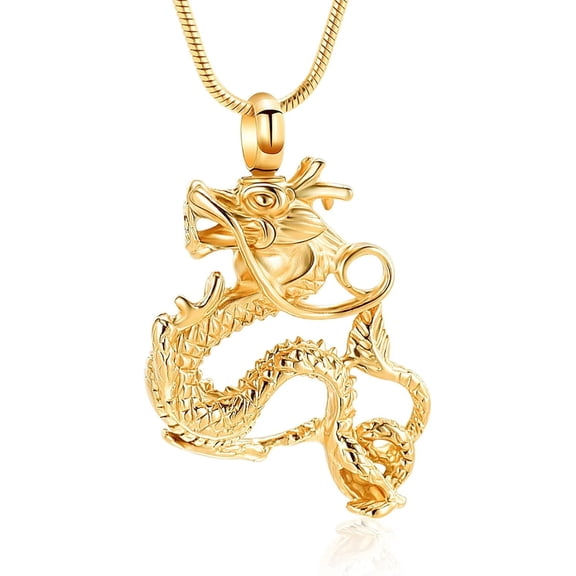 Dragon Cremation Urn Necklace Jewelry for Ashes Pendant for Women Men Loved One Keepsake Memorial Jewelry