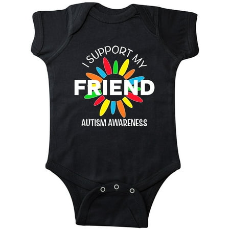 

Inktastic I Support My Friend Autism Awareness Gift Baby Boy or Baby Girl Bodysuit