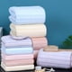 thumbnail image 5 of Toallas Yuehao para baño, de terciopelo coral, regalo, suaves y absorbentes, juego de toallas para hijo y madre, color azul (35 x 75 + 70 x 140 cm), 5 of 8