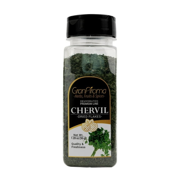 GranAroma Dried Chervil, Delicate & Mild Flavor, Perfect for Soups, Salads & Garnishes 1.28 Ounce