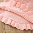 thumbnail image 5 of SGMVNU Baby Girls Crewneck Comfort Knitted Pullover Tank Ruffle Trim Sleeveless Cute Flower Sweater Knitwear Tops for Kids(Size 4-5 Years,Pink), 5 of 6