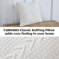 thumbnail image 6 of Decorative Cotton Knitted Pillow Case Cushion Cover Double-Cable Warm Throw Pillow Covers for Bed Couch 18x18 Inches Cream, 6 of 7