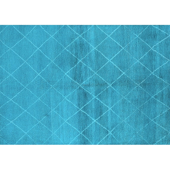 Ahgly Company Indoor Rectangle Oriental Light Blue Industrial Area Rugs, 6' x 9'