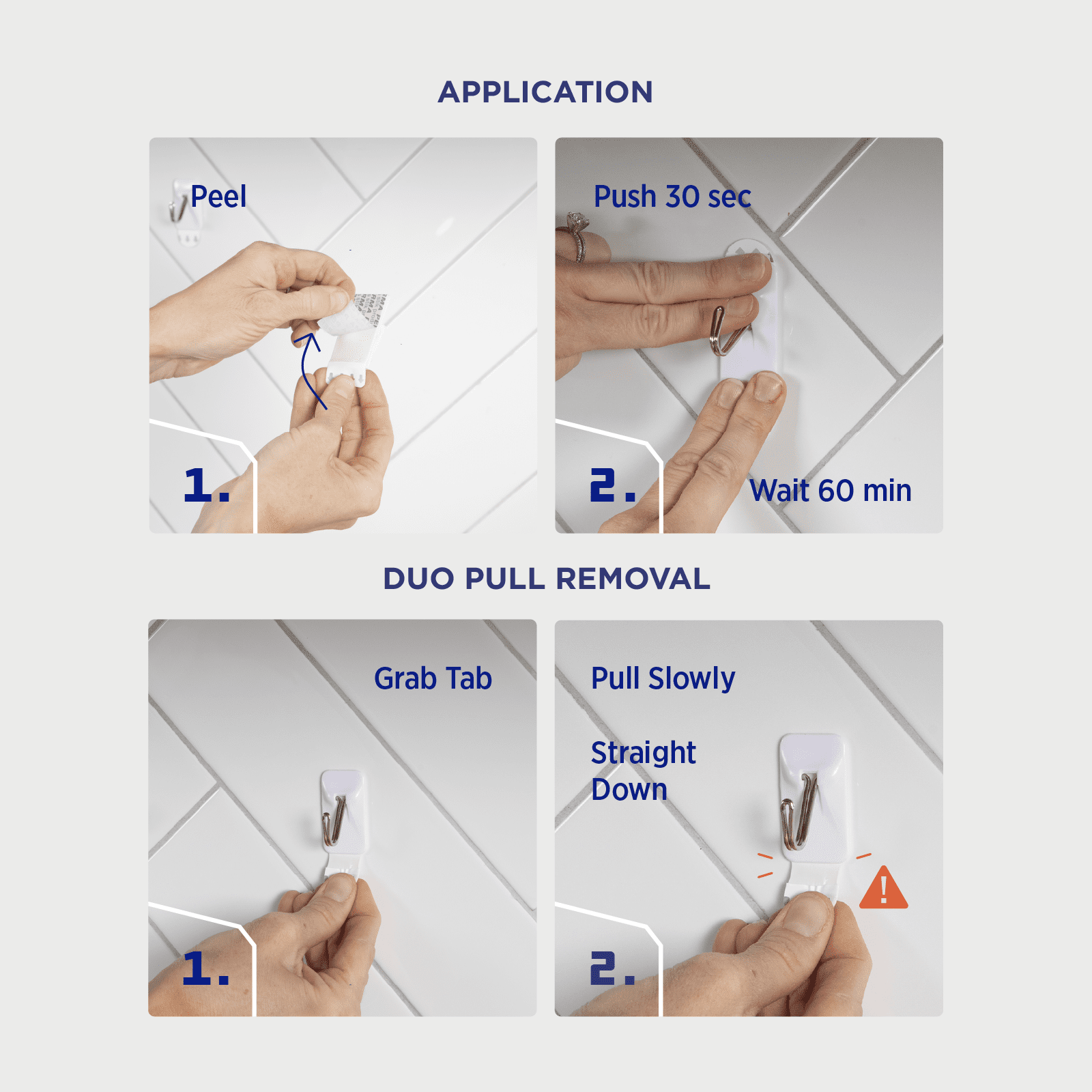 Permastik Damage Free Kitchen Hooks Bulk pack – 10 Small and 5 Medium Adhesive Hooks