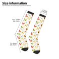 thumbnail image 2 of Goofa Chickens A Pattern Adult Stockings, Color-Block Knee High Socks, Comfortable and Breathable, Soft and Stretchable, Sports, and Decoration, 2 of 5