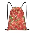 thumbnail image 1 of Xecao Strawberry Pattern Sports Drawstring Backpack - String Swim Gym Bag with Wet Proof Pocket for Women&Men-Small, 1 of 6
