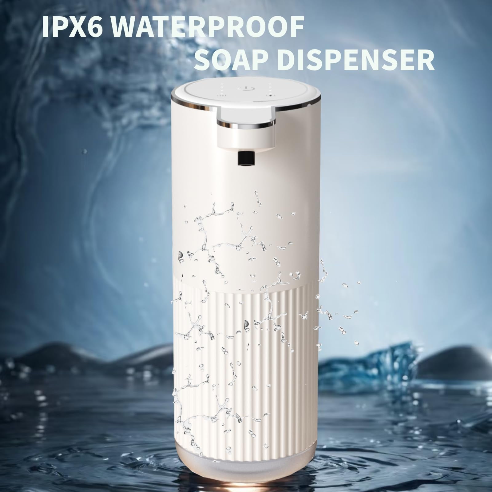 Automatic Soap Dispenser, Touchless Foaming Soap Dispenser Bathroom,Upgrade Hand & Dish Electric Dispenser 4-Level Adjustable Waterproof Wall Mount Kitchen Auto Soap Pump（Foam）