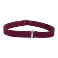 thumbnail image 3 of Women Stretch Belt Adjustable Invisible Belts with Flat Buckle No Show Belts Dark Red, 3 of 9