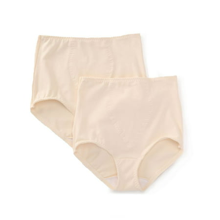 Bali - Women's X037 Light Control Stretch Cotton Brief Panty - 2 Pack ...