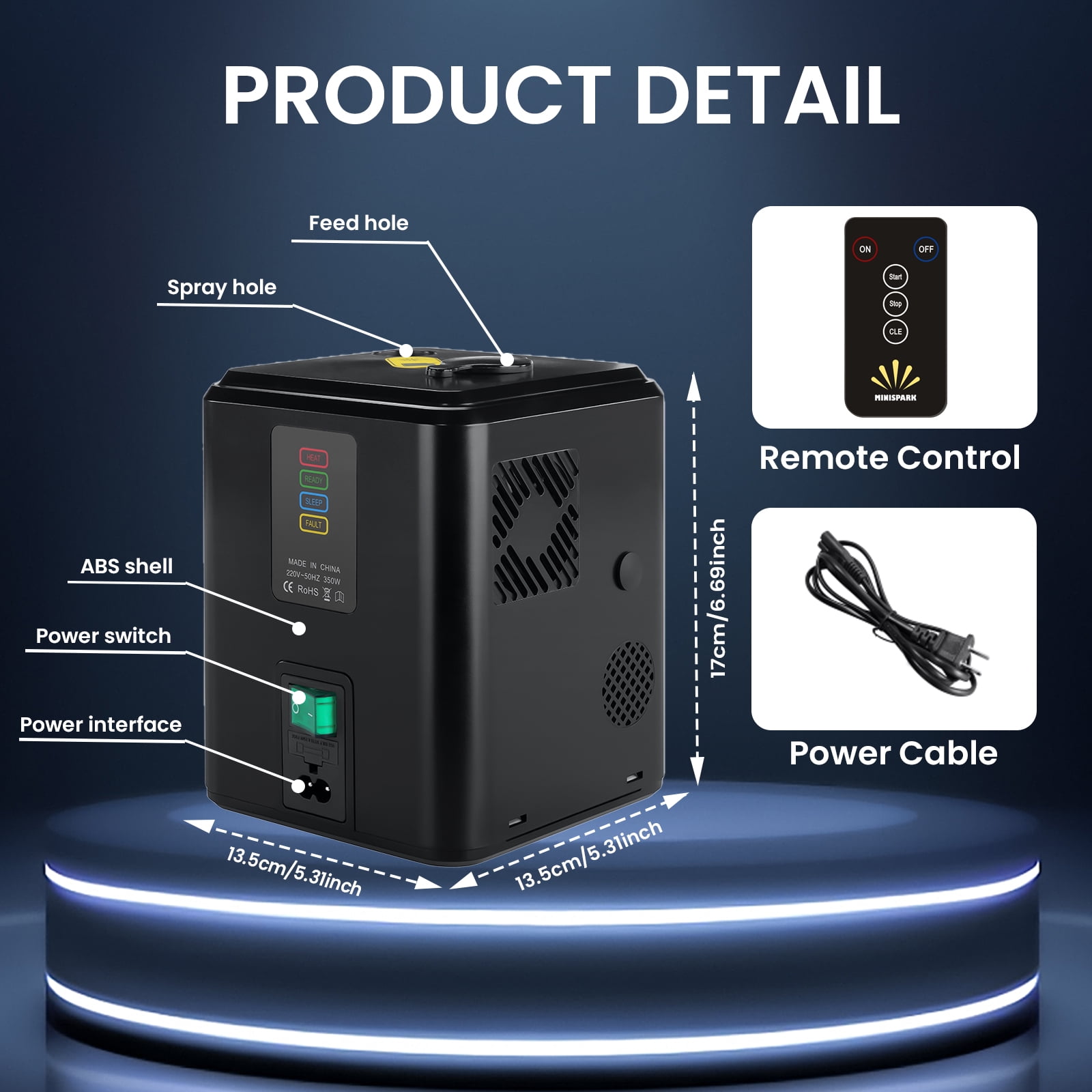1PCS Cold Spark Machine, Portable & Compact Machine with Remote Control, Special Effects Machine for Weddings/Stages/Events (Not Include Consumables)