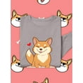 thumbnail image 3 of Cute Shiba In Box Sweatshirt Women -Image by Shutterstock, Female x-Large, 3 of 4