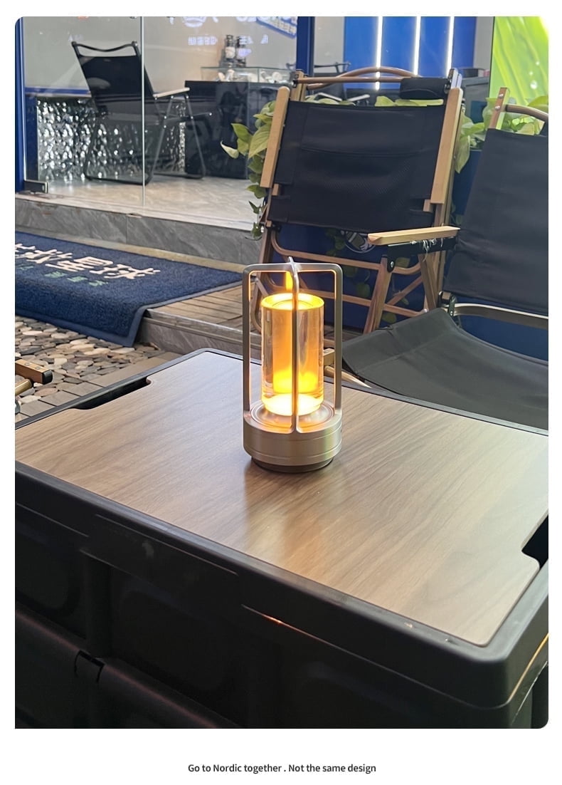 AZEQWV champagne goldPortable Metal Desk Lamp - Rechargeable Cordless 3-Color Dimmable LED Light for Bedroom, Camping, Coffee Shop - Adjustable Brightness, 24H Runtime