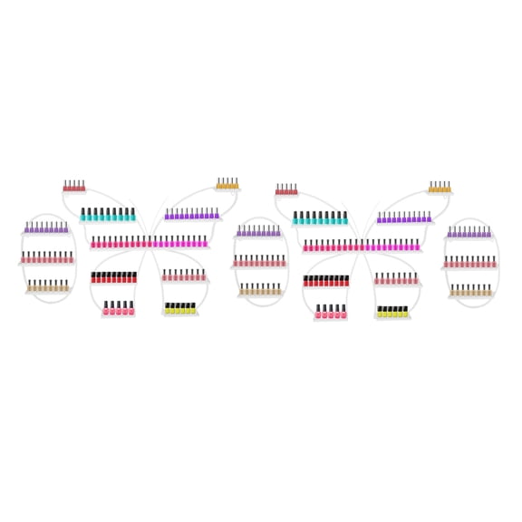 5PCS Butterfly Nail Polish Rack, Wall-mounted Nail Polish Storage Rack, Essential Oil Organizer for Home Spa Nail Salon Shop for Stores, Nail Salons, Beauty Shops, Spas, Massage Salons