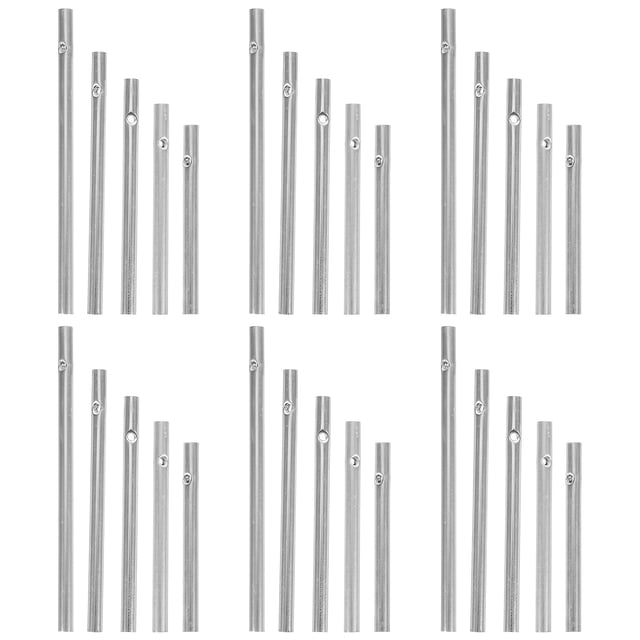MasteelfCA 30Pcs Different Length Wind Chime Tubes Set Silver Tone Empty Wind Chime Making Kit for Outdoor Hanging Decoration