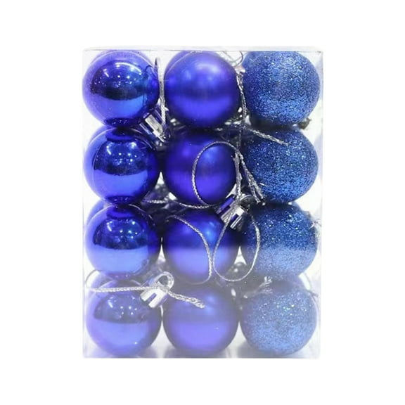 24ct Christmas Ball Ornaments, 2.36Inch Shatterproof Christmas Tree Decorations, Perfect Hanging Ball for Indoor/Outdoor Holiday Party Decorations, Blue
