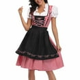 thumbnail image 1 of Sonducket Vestido de Oktoberfest para mujer, vestidos de camarera de manga corta, cómodo, exquisito, clásico, disfraz de Halloween, cerveza, Pijama Negro S, 1 of 6