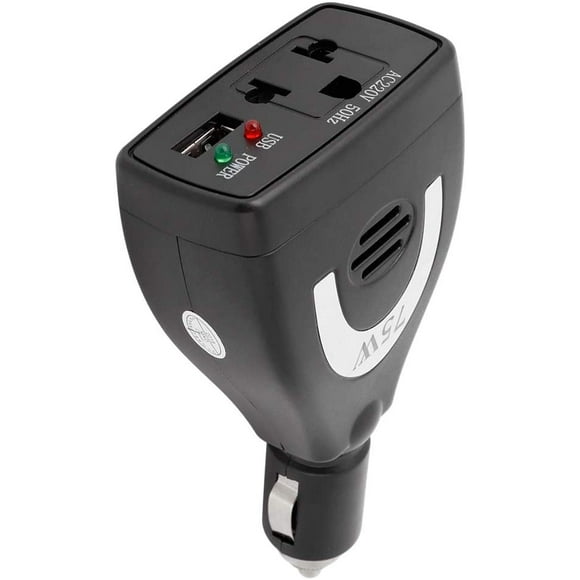 wosume Car Power Inverter, 75W DC12V to AC 100V-240V Car Power Inverter Converter USB Charger Adapter