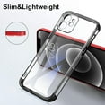 thumbnail image 2 of Compatible with iPhone 12 Case Clear Crystal Protective Cover Women Men Transparent Ultra Thin Slim Drop Proof Shockproof Silicone Soft Phone Case for iPhone 12, Black, 2 of 6