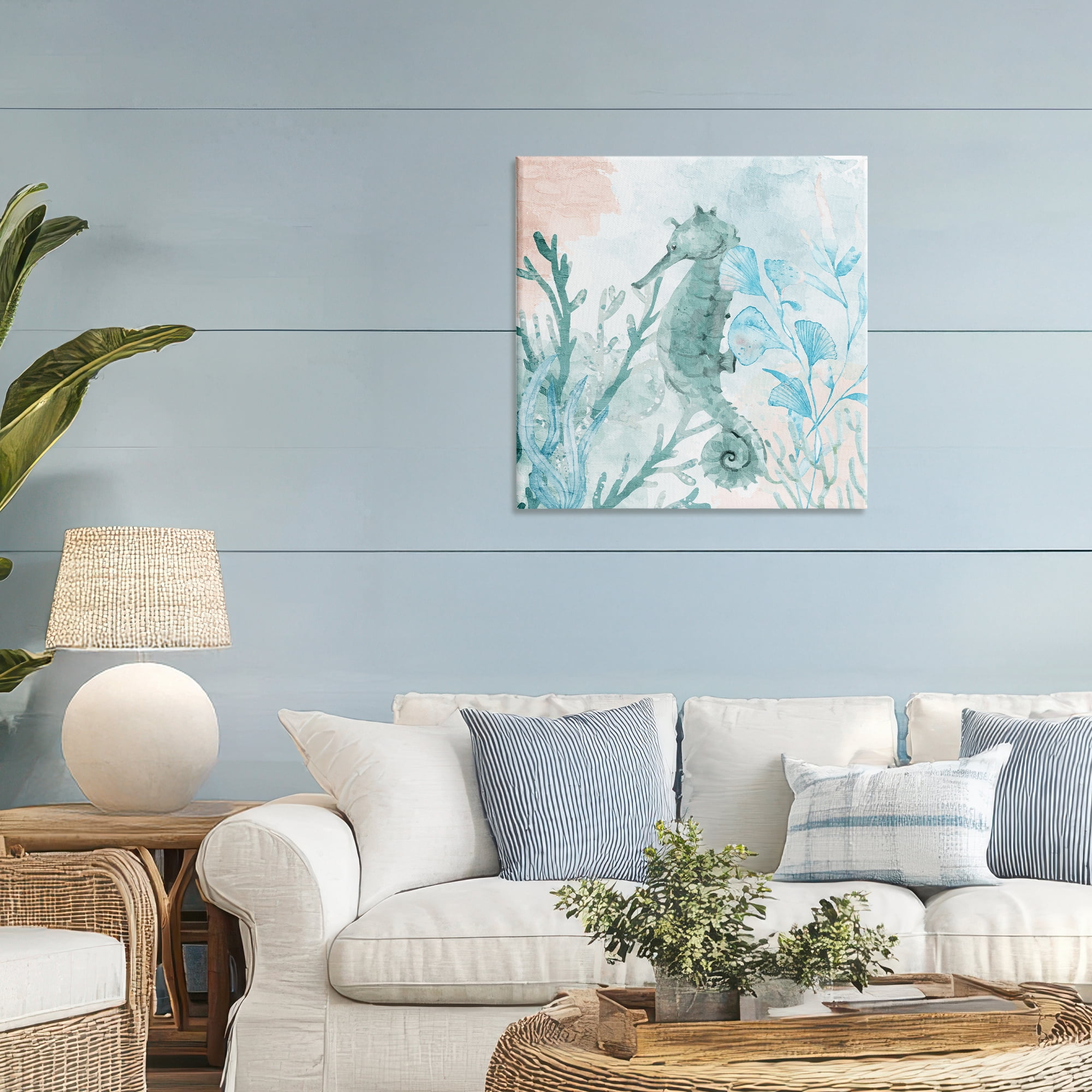 Stupell Industries Seahorse Sea Swim Canvas Wall Art, design by Kim Allen