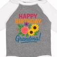 thumbnail image 4 of Inktastic Happy Birthday Grandma Floral Boys or Girls Long Sleeve Baby Bodysuit, 4 of 5