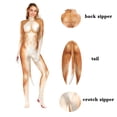 thumbnail image 4 of Traje de cosplay de Zawaland con estampado de textura de zorro 3D para mujer, traje de cuerpo entero con cremallera en la entrepierna y cola, traje de gato Zentai, 4 of 5