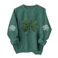 thumbnail image 3 of TaTaai Ladies St Patricks Holiday Pullover Sweatshirt Long Sleeve Crewneck Casual Top Fleece Lined Loose Fit Winter Festival Wear Gift, 3 of 6