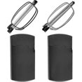 thumbnail image 1 of Reading Glasses 2 Pair Black And Gunmetal Readers Compact Folding Unisex Glasses For Reading Case Included, 1 of 5