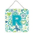 thumbnail image 7 of Carolines Treasures CJ2006-NDS66 Letter N Flowers And Butterflies Teal Blue Wall and Door Hanging Prints, 7 of 7
