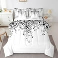 thumbnail image 1 of Erosebridal Eucalyptus Leaf Bedding Twin Comforter Set, Black Down Comforter, Spring Plant Decor, Reversible 7 Pieces, 1 of 1