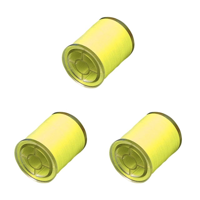 mmirethe Fishing Line 6 Optional UV Fluo Colours 230m Polyester Fish Wire Portable Test Tying Fishing Thread Pike Flies Exclusive -Use Fluorescent Yellow 3Set