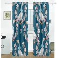 thumbnail image 2 of Coolnut Goose and Flowers Blackout Curtain for Bedroom, 2 Panels Thermal Insulated Blackout Drapes Long Darkening Curtains with Grommets for Living Room 55 x 84 Inch, 2 of 5