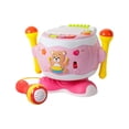 thumbnail image 2 of Juguete para bebé, mesa de actividades para bebé con luz, juguete con sonido sensorial, tambor de mano para niños, tambor para niños de 1, 2, 3 y 4 rosa, 2 of 8