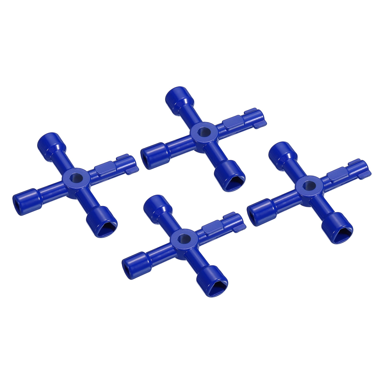 Uxcell 4 Way MultiFunctional Utility Key, Zinc Alloy, 4pcs