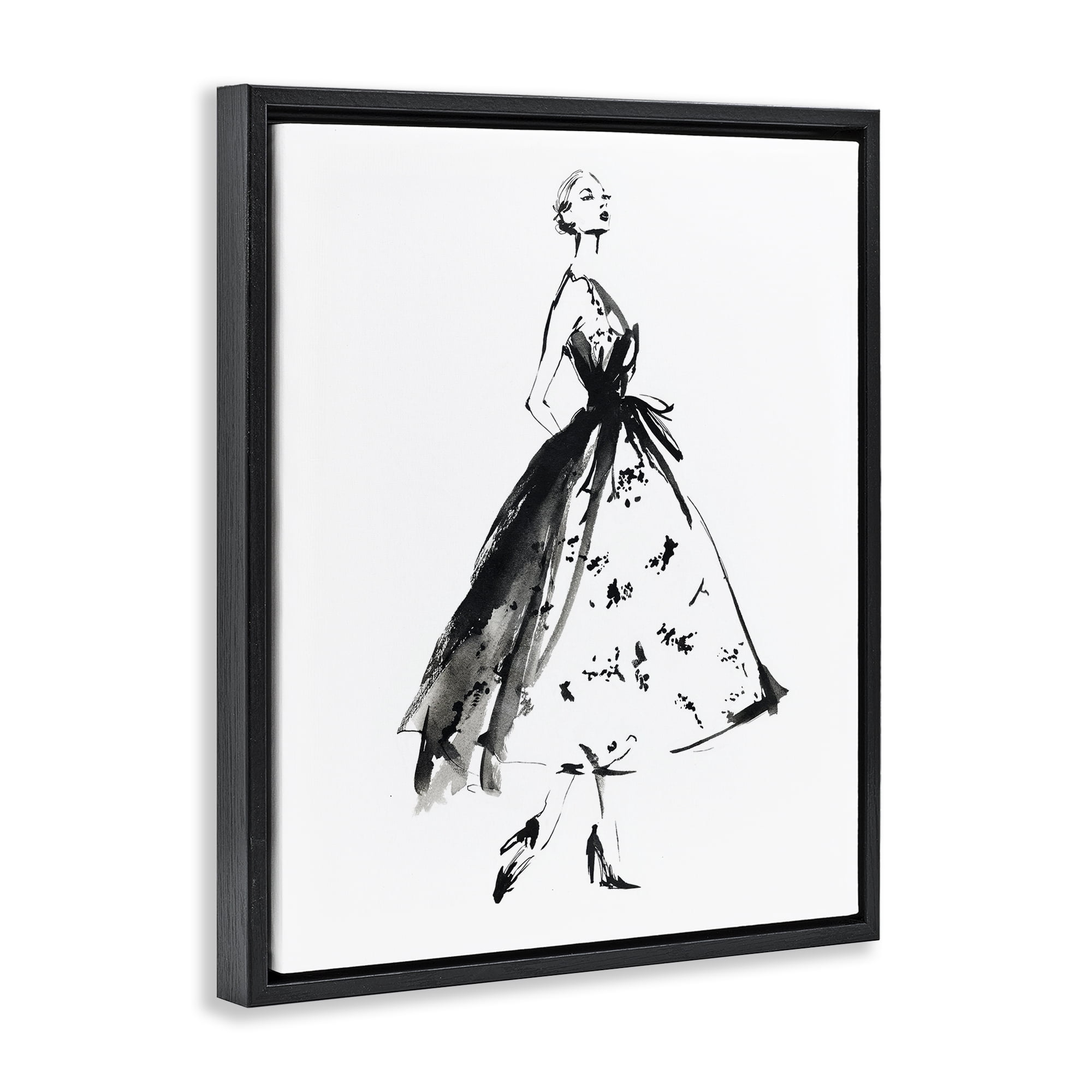 Stupell Industries Ethereal Couture Contour Black Framed Floater Canvas Wall Art, design by Svetlana Aleynikova