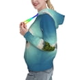 thumbnail image 2 of Daiia Paradise Island Pattern Women's Fashion Hoodies & Sweatshirts with Kangaroo Pocket Hooded Sweatshirt with Eye-catching Drawstrings-Large, 2 of 7