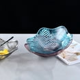 thumbnail image 3 of Plastic Fruit Plate Flower Design Snack Nut Dish Wave Candy Holder Salad Bowl for Home (Grey), 3 of 9