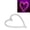 Pink, variant on NFTIGB LED Neon Light Heart Shaped Colorful Lights for Proposal Birthday Scene Decorations Purple USB Battery Powered Romantic Bedroom Living Room Wall Art Night Lamp (9.84 inches / 25 cm)
