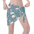 thumbnail image 3 of Bingfone Flamingo Women's Sarong Swimsuit Cover Ups Bathing Suit Coverups Chiffon Beach Wrap Skirts, 3 of 7