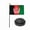 Afghanistan Desk Flag and Base, variant on Brazil Desk Flag with Base; American Made Rayon 4x6 inch Miniature Table Set Includes One Small Mini Country Stick Flags and One Black Stand (Brazil Desk Flag and Base)