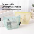 thumbnail image 5 of Portable Waterproof Makeup Organizers Triangular Structure Multiple Pockets Nylon Storage Bag for Cosmetics Accessories Yellow, 5 of 5