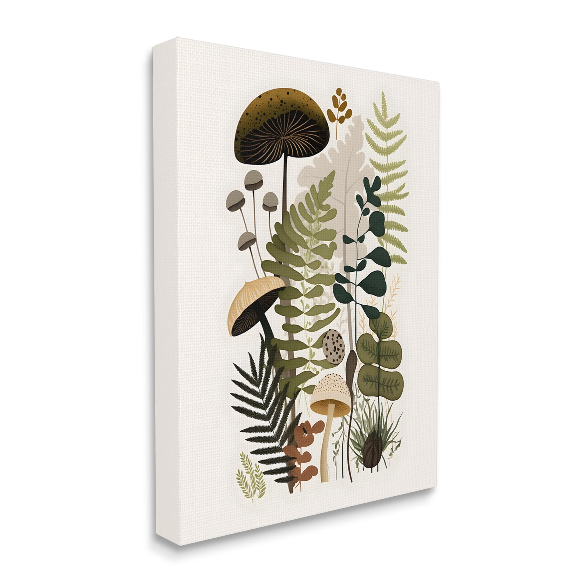 Stupell Industries Mixed Earthy Botanicals Botanical & Floral Painting Gallery Wrapped Canvas Art Print Wall Art, 24 x 30