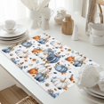 thumbnail image 5 of Thanksgiving Pumpkin Placemats Set of 4 Fall Sunflower Leaves Heat Insulated Linen Place Mats, Washable Stain-Proof Table Mats for Dining Tables Holiday Decor 13x19inch, 5 of 9