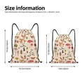 thumbnail image 4 of Bingfone Retro Autum Mushrooms Drawstrings Backpacks Bags For Men Women Gym Drawstrings Bag, 4 of 9