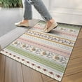 thumbnail image 4 of Bohemian Retro Floral Non-Slip Entryway Door Mat,Boho Indoor Decor Durable Low Plush Door Mat,Washable Welcome Rug for Patio Hallway Home Decor 17x30 Inches, 4 of 7