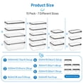 thumbnail image 4 of Sindcom 15 Pack Plastic Food Storage Containers Set, Large Capacity Meal Prep Containers, BPA-Free, Microwave Freezer Safe, Black, 4 of 8