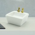 thumbnail image 6 of Kokiya 1:12 Scale Miniature Washbasin Bathroom Decor Miniature Furniture for Kids Gifts Square, 6 of 9